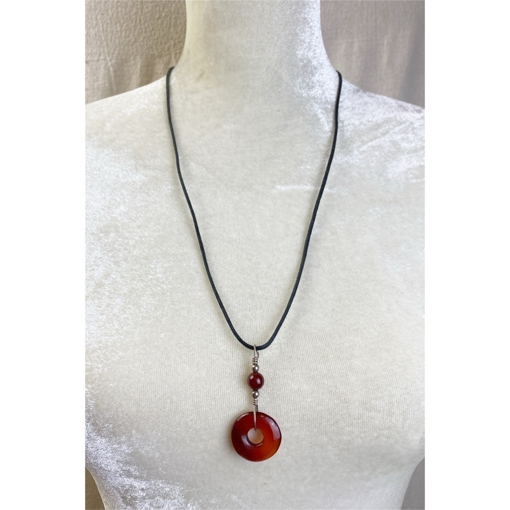 Carnelian donut style Necklace